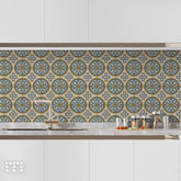 Multi Color Floor Tile stickers - Tiles for Kitchen/Bathroom - Laminate Floor Decal